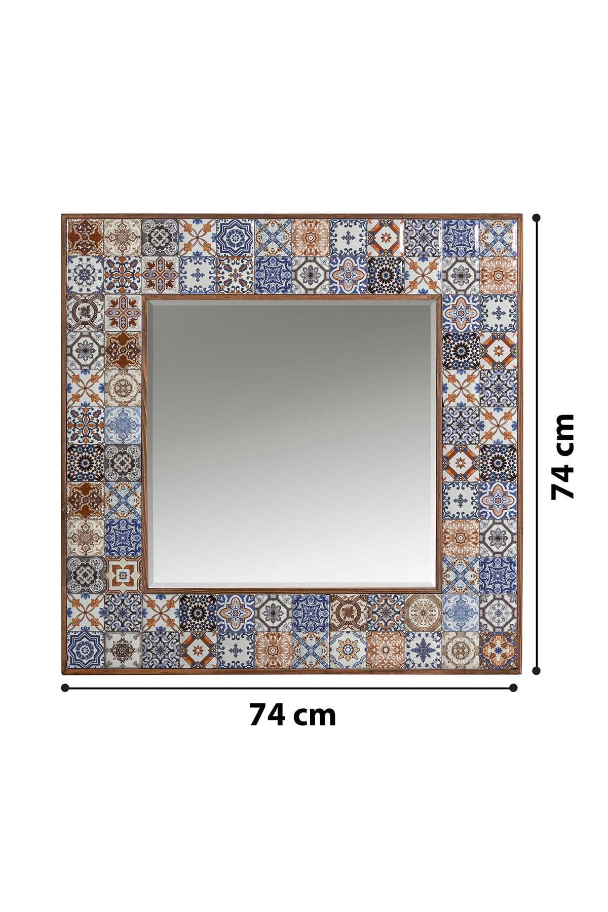 Boho Chic Handcrafted Ceramic Mirror: Unique Artistry for Stunning Home Décor