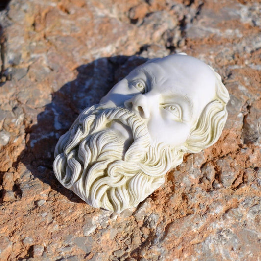SOCRATES Marble Mask Ancient Greek Premium HOME DECO - Sculpo